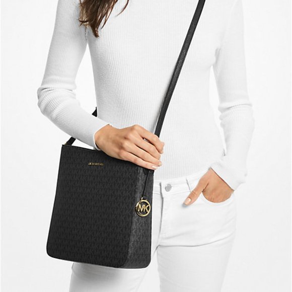 Michael Kors Jet Set Travel Large Logo Brown Messenger Bag NWT GREAT PRICE!!!!! - Picture 9 of 10